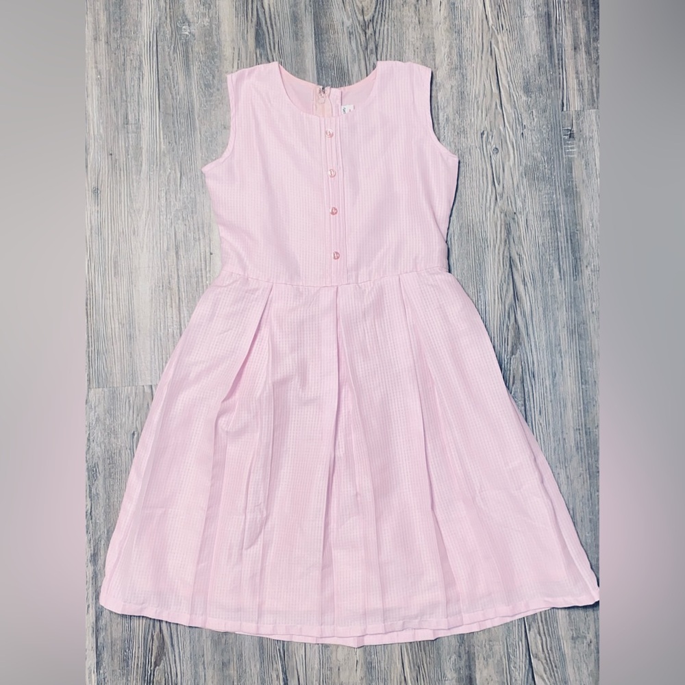 EUC VINTAGE Girls Dress Sweet Pink Bow Back 8